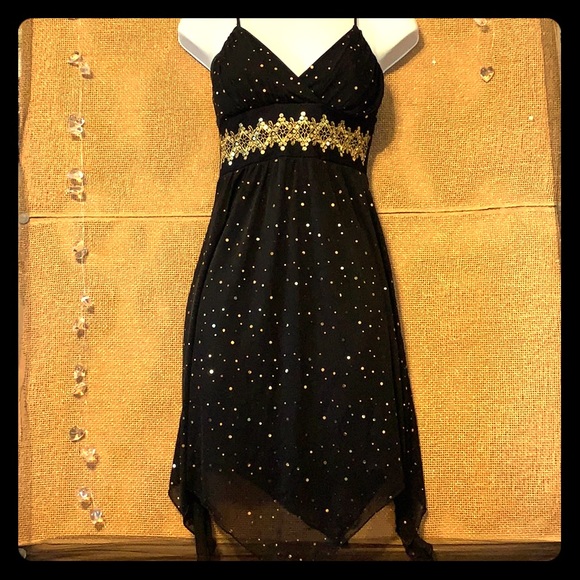 Taboo mini dress sparkle spaghetti strips - Picture 2 of 6